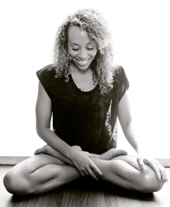 Laruga Glaser in seated meditation (Padmasana)
